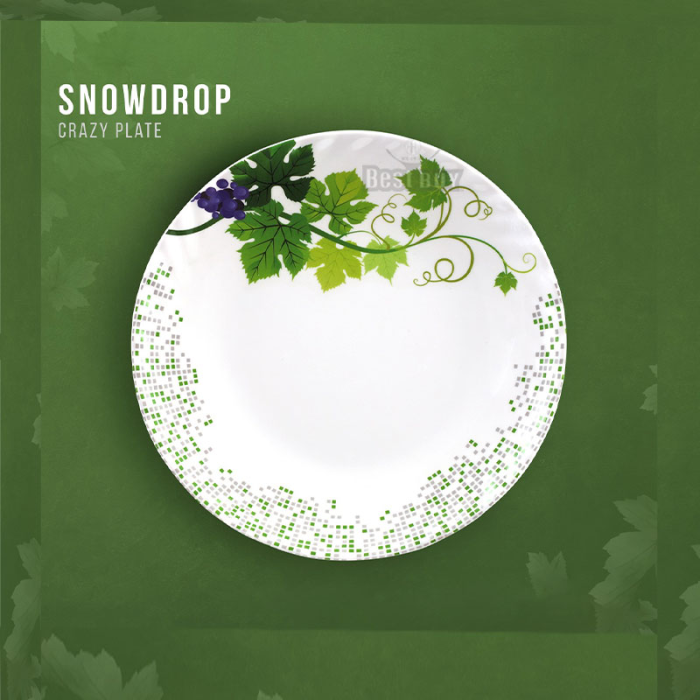 11” Crazy Plate-Snowdrop