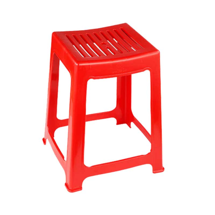TIMBER STOOL HIGH - RED