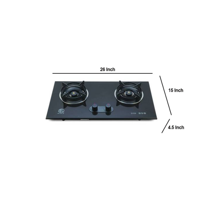 BUILT IN GLASS NG HOB BH GAS STOVE (21GN)