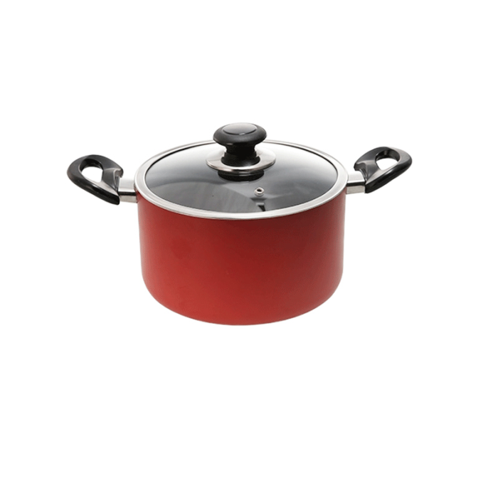 TOPPER NONSTICK GLAMOUR CASSEROLE WITH LID INDUCTION BOTTOM (RED) 28 CM