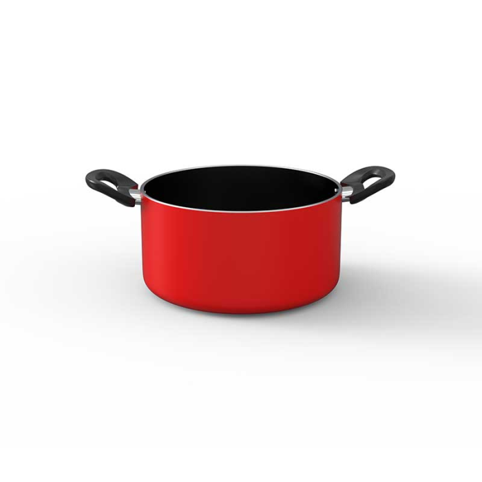 TPR NS GLAMOUR CASSEROLE WITH LID (RED) - 22 CM