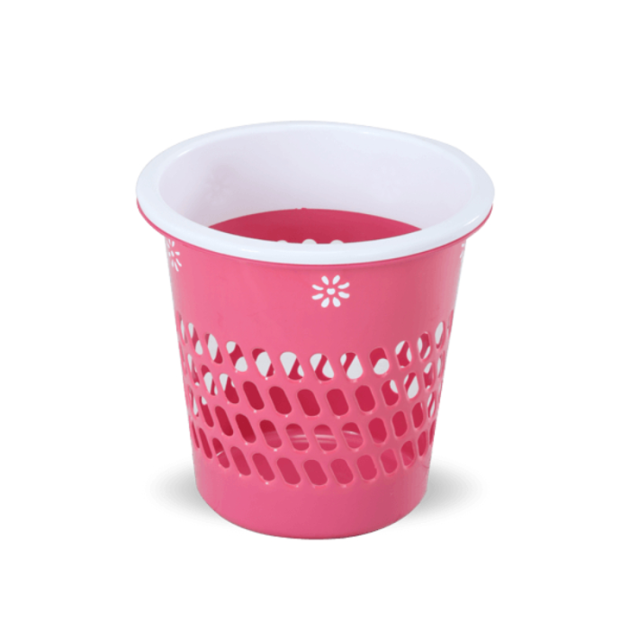 TWO COLOR PAPER BASKET PERFORATED - PINK