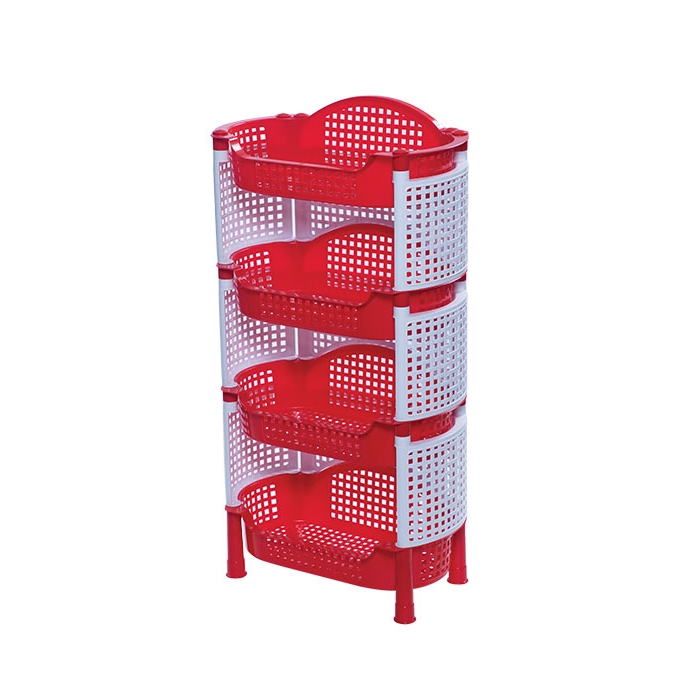 STYLE FENCE RACK 4 STEP (BIG) - RED & WHITE