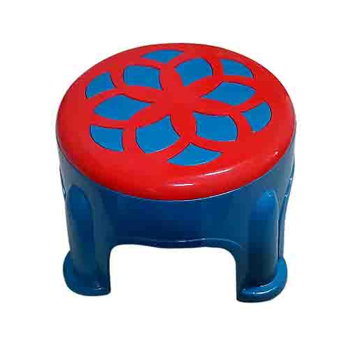TWO COLOR PRESIDENT STOOL - SANDAL WOOD & RED