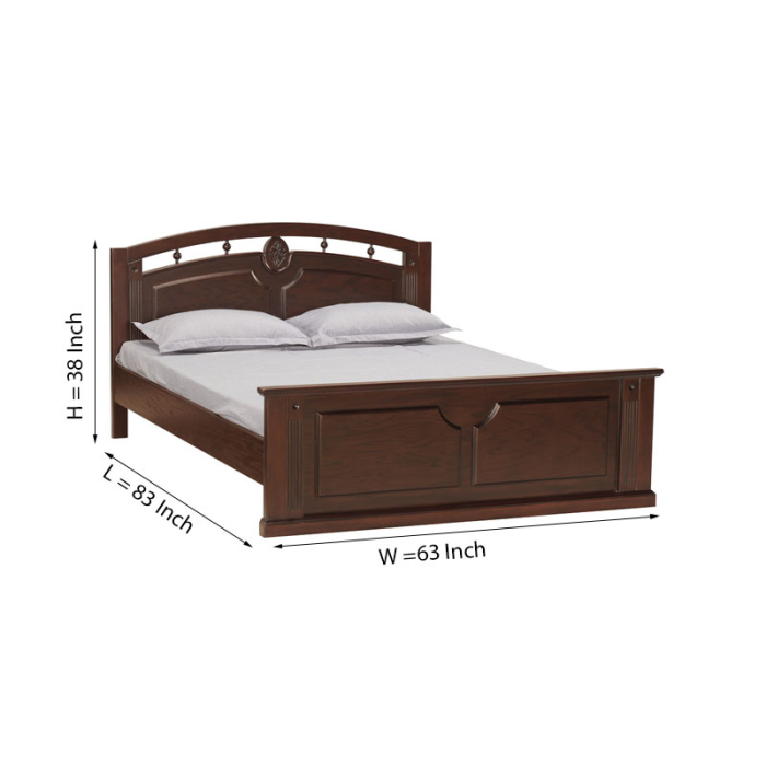 LOTUS WOODEN DOUBLE BED | BDH-328-3-1-20