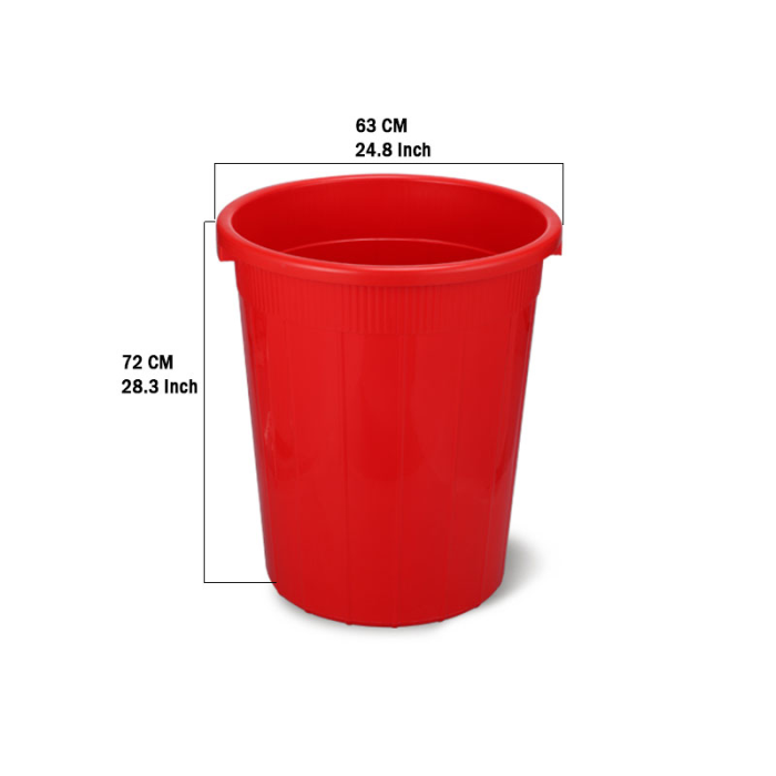 DRUM BUCKET WITH LID 100L - RED