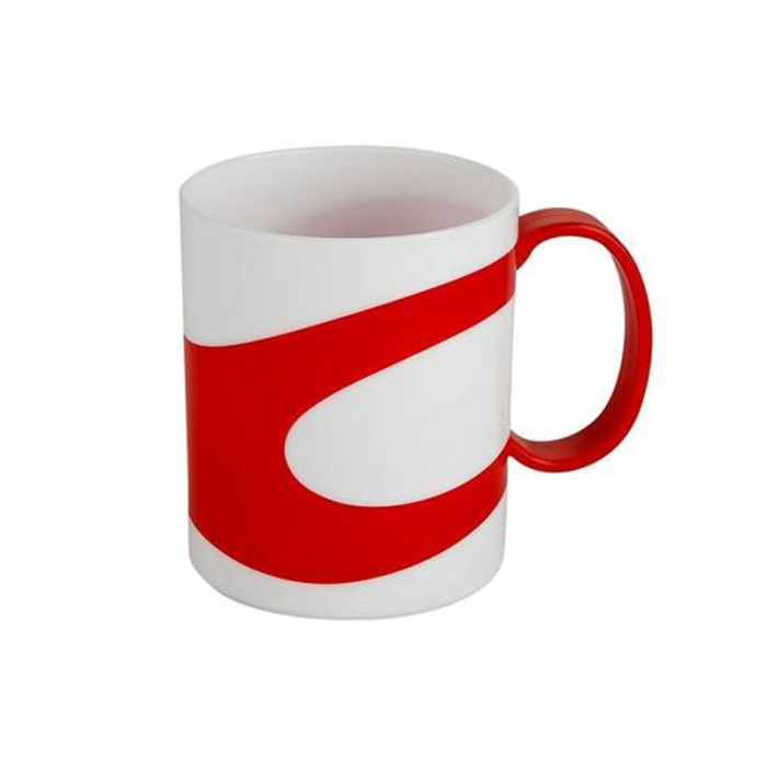 TWO COLOR CANTON MUG - WHITE & RED